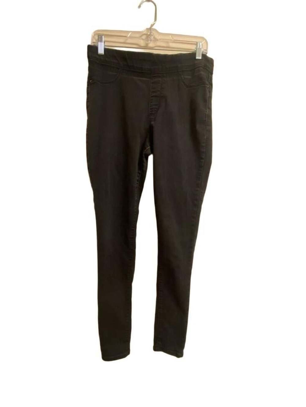 Old Navy Rockstar Mid-Rise Black Pull-On Denim Skinny Jeans